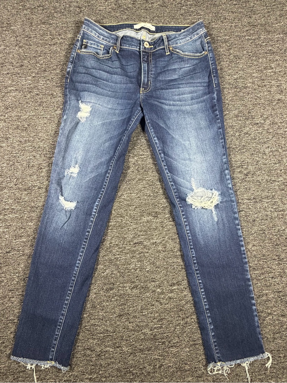 KanCan Los Angeles Women's Skinny Jeans Medium Wash Blue Denim Distressed W29